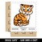 Water Bottle Sticker Set Cute Tiger Cub Kitten Cat Stripes Cute Waterproof Vinyl Stickers Pack Decal, Skateboard, Laptop, Car, Window, Bumper - 5 Pack